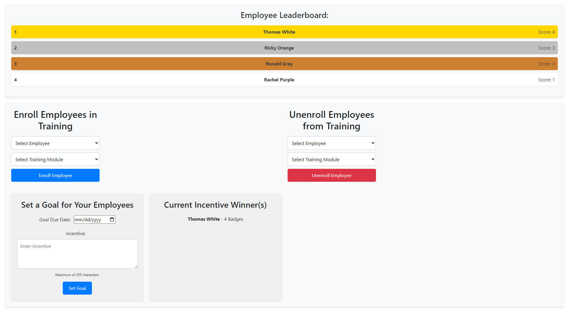 Home Page Employee